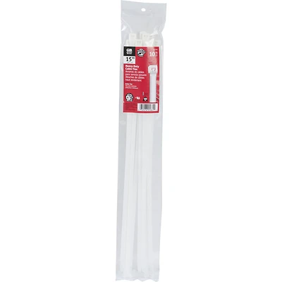 Gardner Bender 15 In. L Heavy-duty Clear Cable Tie 10 Pk, Model 45-515