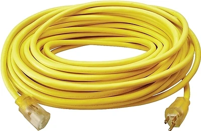 100 Ft. 12/3 Sjtw Hi-visibility Outdoor Heavy-duty Extension Cord With Power Light Plug