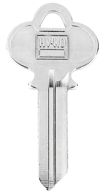 Hy-Ko 11010EL1 Key Blank, Brass, Nickel-Plated, Elgin EL1