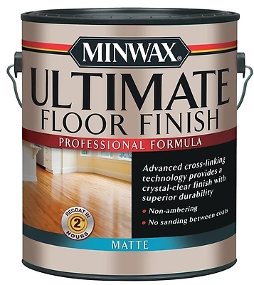 Minwax 131040000 Ultimate Floor Finish, Matte Water-Based Polyurethane, 1 Gal