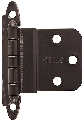 2-pack 3/8-in Oil-rubbed Bronze Inset Face-mount Cabinet Hinge Bpr3417orb