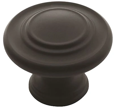 1-3/8 In. Black Round Cabinet Knob - Model Bp1586fb By Amerock