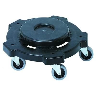 Continental Commercial 3255 Trash Can Dolly, 20-55 Gal, Black