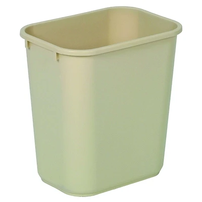 Products 7 Gallon Beige Rectangle Wastebasket Model 2818be