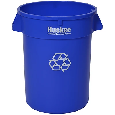 Huskee 32 Gallon Plastic Garbage Can With Optional Recycling Lid