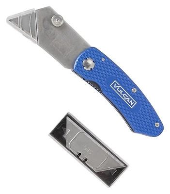 Vulcan NC149-23L Folding Utility Knife, Aluminum, 5 Blades