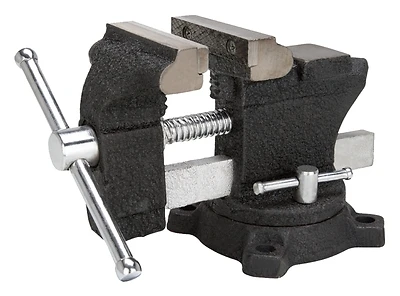 Vulcan JLO-0673L Bench Vise, 3-1/2 In Jaw Opening, Swivel Base