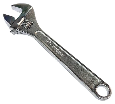 Adjustable Wrench 8 Inch Steel Chrome Milled Jaw Type