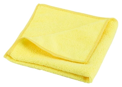 Simple Spaces OG003 Microfiber Cleaning Cloths, 12 In X 12 In, Yellow