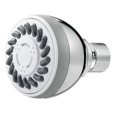 Boston Harbor Fixmount Shower Head, Chrome, 1.75 GPM, 360-Degree Swivel