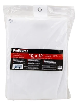 Tw1012 Heavy-duty Tarp, 12 Ft L X 10 Ft W, 10 Mil Thick, White Plastic