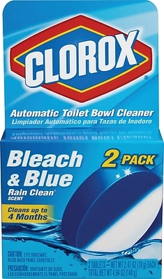 Automatic Toilet Bowl Cleaner Tablets, Bleach & Blue Rain Clean Scent, 2.47 Oz.