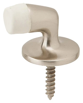 Ives 1-5/16 In. H X 2-1/2 In. W X 1-1/4 In. L Brass Satin Nickel Door Stop