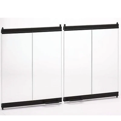 Bi-fold Glass Door 36 Inch Aluminum Frame For Wood Burning Fireplaces