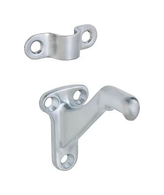 Brass Handrail Bracket - Satin Chrome Finish, Traditional Style, Model 059b26d/626