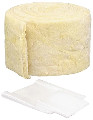 M-D 04937 Pipe Wrap Insulation, Fiberglass, 6 In. X 25 Ft., Yellow
