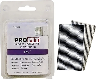 National Nail Pro-fit 1-3/4 In. 16 Ga. Smooth Shank Finish Nails 1000 Pk