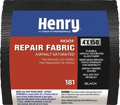 181 4 In. X 150 Ft. Asphalt Saturated Glass Fabric