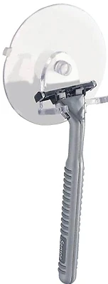InterDesign 28400 Razor Holder, Suction Mount, Clear Plastic