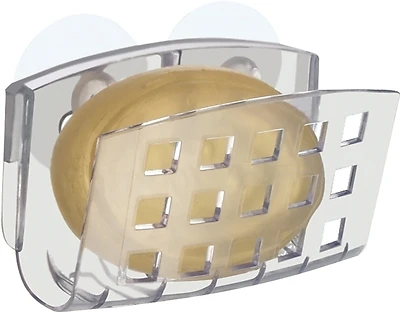 iDesign 24200 Suction Soap Dish Cradle, Plastic, Clear