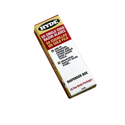 Steel Single Edge Razor Blades 50 Count Industrial Quality 0.009 Inch Thick