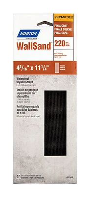 220 Grit Drywall Sanding Screen Sheets - 11-1/4 In. X 4-3/16 In.