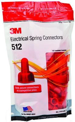 Red Spring Connector, 20 To 8 Awg, 600/1000 V, Model Sgr