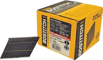 Bostitch S10D131 Framing Nails, 3 In. 11 Ga. Smooth Shank, 2000 Pk