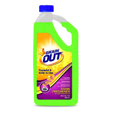 Drain OUT DOF0632N Liquid Drain Freshener and Clog Preventer, 32 Oz