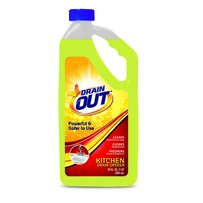 Drain Out DOK0632N Kitchen Drain Opener, Liquid Citrus, 32 Oz