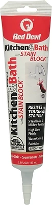 Premium Kitchen And Bath Stain Block 5.5 Oz. White Caulk Sealant