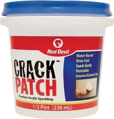 Red Devil 0802 Acrylic Spackling Paste, White, 0.5 Pt Tub