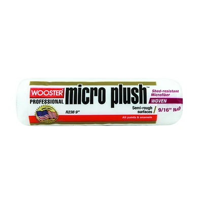 Wooster Micro Plush Microfiber Roller Cover 9/16 In. X 9 In. Regular 1 Pk For Semi-rough Surfaces