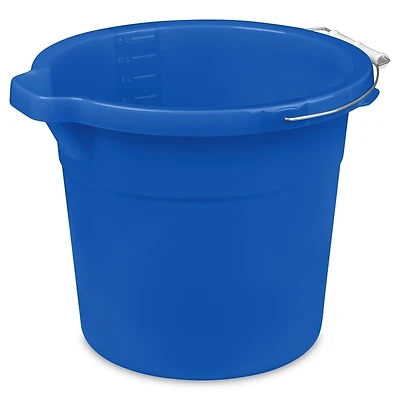Sterilite 11231C12 Spout Pail, 12 Quart, Metal Handle, Plastic Grip