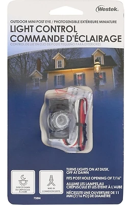 Westek Amertac Black Photoelectric Mini Post Eye Light Control 500w Model 758m 1 Pk