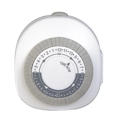 Westek TM01DHB Daily Mechanical Timer, 1-Outlet, 15A 125V, White