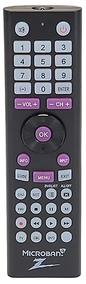 3-device Universal Remote Control With Microban Protection - Model Zr300mb