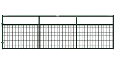 14' Wire-filled Gate, 168 In W X 50 In H, Green