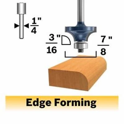 3/16-in Carbide-tipped Roundover Bit For Decorative Edging
