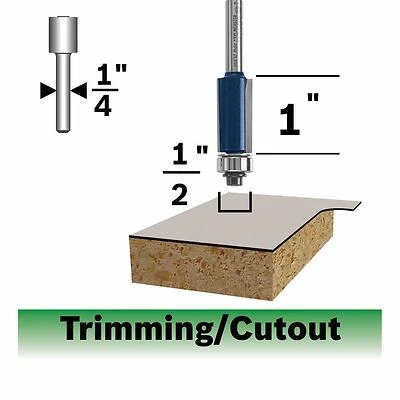 1/2-in Carbide-tipped Flush And Bevel Laminate Trimmer Assembly Model 85266mc