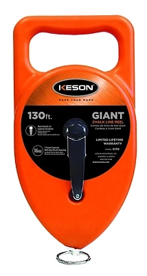 130 Feet Giant Chalk Line Reel For Bold Marking Applications