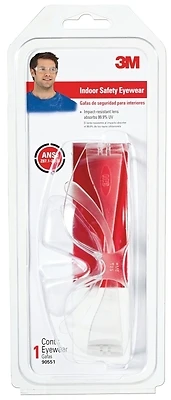 Clear Frame Indoor Safety Glasses With Scratch Resistant Lenses - Model 90551-00000b