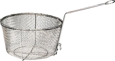 Nickel-plated Steel Fry Basket For Deep Fryer, 11 In W X 5.5 In D