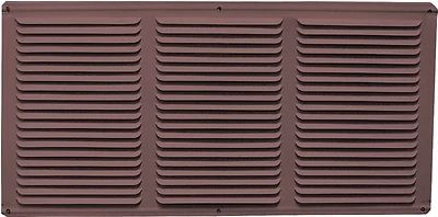 16 In X 4 In Brown Aluminum Under Eave Soffit Vent With Pre-punched Nail Holes