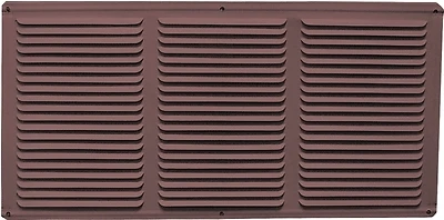 16 In. X 8 In. Brown Aluminum Under Eave Vent With Pre-punched Nail Holes