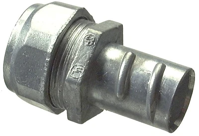 3/4 In. Emt To Flex Compression Coupling, Zinc, Ul Listed, Csa Certified, 2 Pk