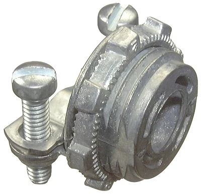 3/8 In. Flexible Clamp Connector, Zinc, 1-3/16 In. Length, 100 Pk