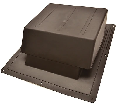 65 Nfa Brown Plastic Slant-back Roof Louver With Built-in Screen