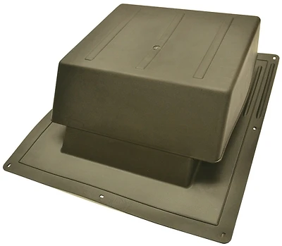 65 Nfa Weathered Wood Plastic Slant-back Roof Louver With Built-in Screen