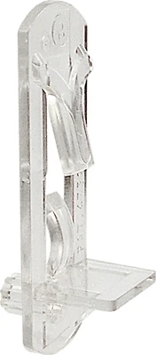 Prime-line R 7316 1/4 In. Clear Locking Shelf Pegs, 6-pack, Plastic, 2-1/8 In L